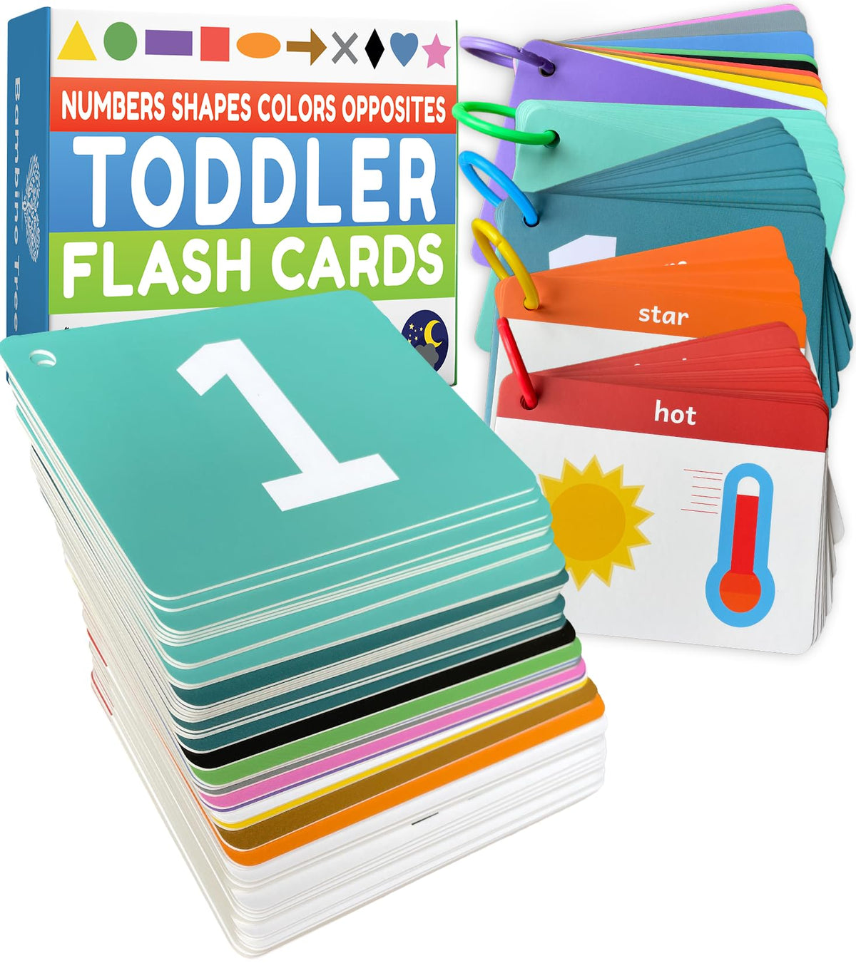 THE BAMBINO TREE flash cards colors enhance color word recognition with illustrated objects