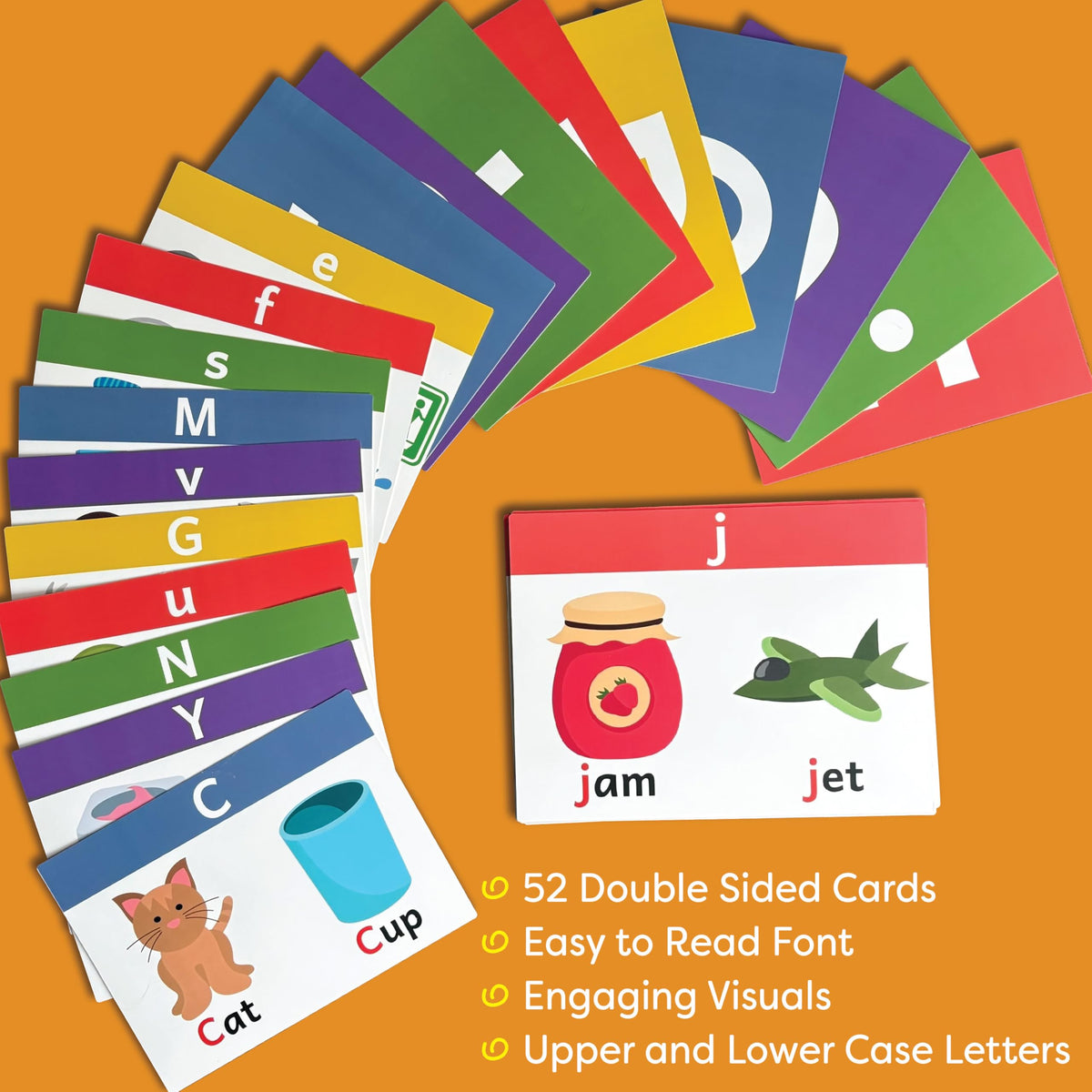 The Bambino Tree flash cards with color codes support beginner readers through guided level progression