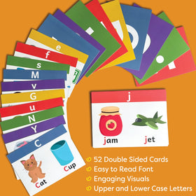 The Bambino Tree flash cards with color codes support beginner readers through guided level progression