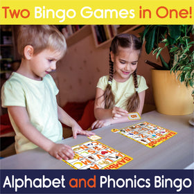 THE BAMBINO TREE Phonics Bingo Words and Images enhance vocabulary with colorful cues.