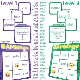 The Bambino Tree Level 4 cards support second and third grade word work