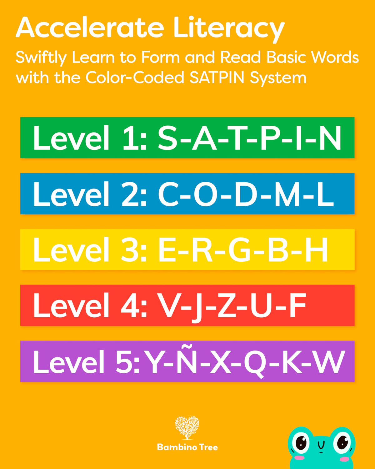 The Bambino Tree separate lowercase cards for word-building practice
