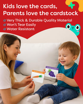 The Bambino Tree ultra thick card stock withstands daily learning and handling.