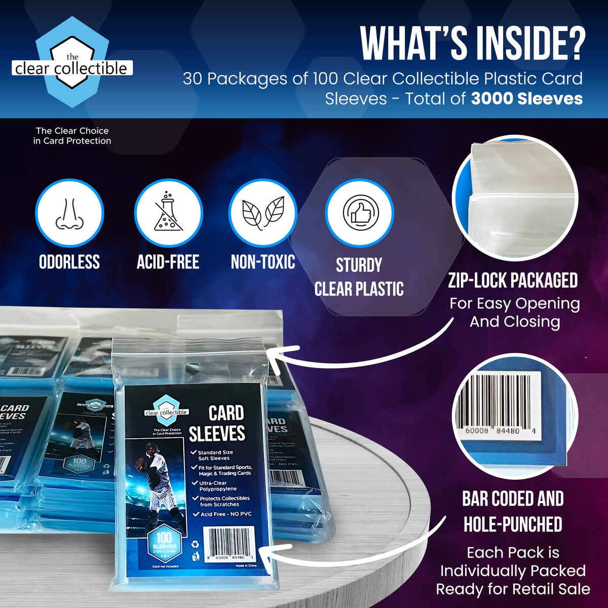 The Clear Collectible penny sleeves baseball card sleeve protects your cards
