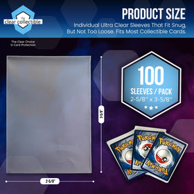 The Clear Collectible penny sleeves clear view for easy card inspection and display