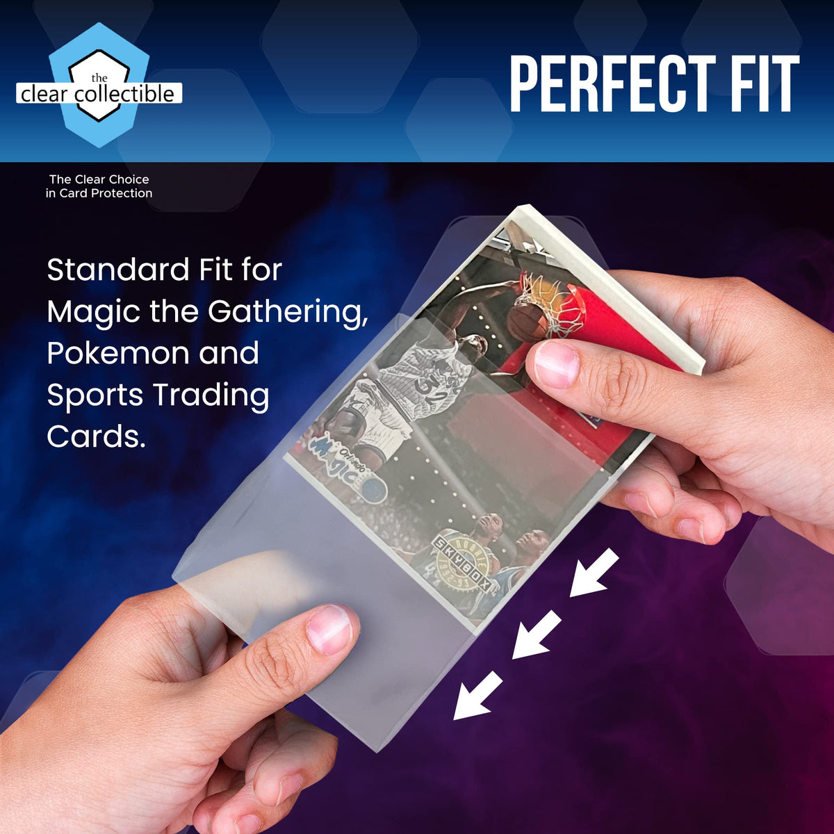 The Clear Collectible penny sleeves football card sleeve fits standard cards