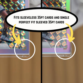The diamond-edge inner design protects corners while showcasing your 35pt card sleeves.