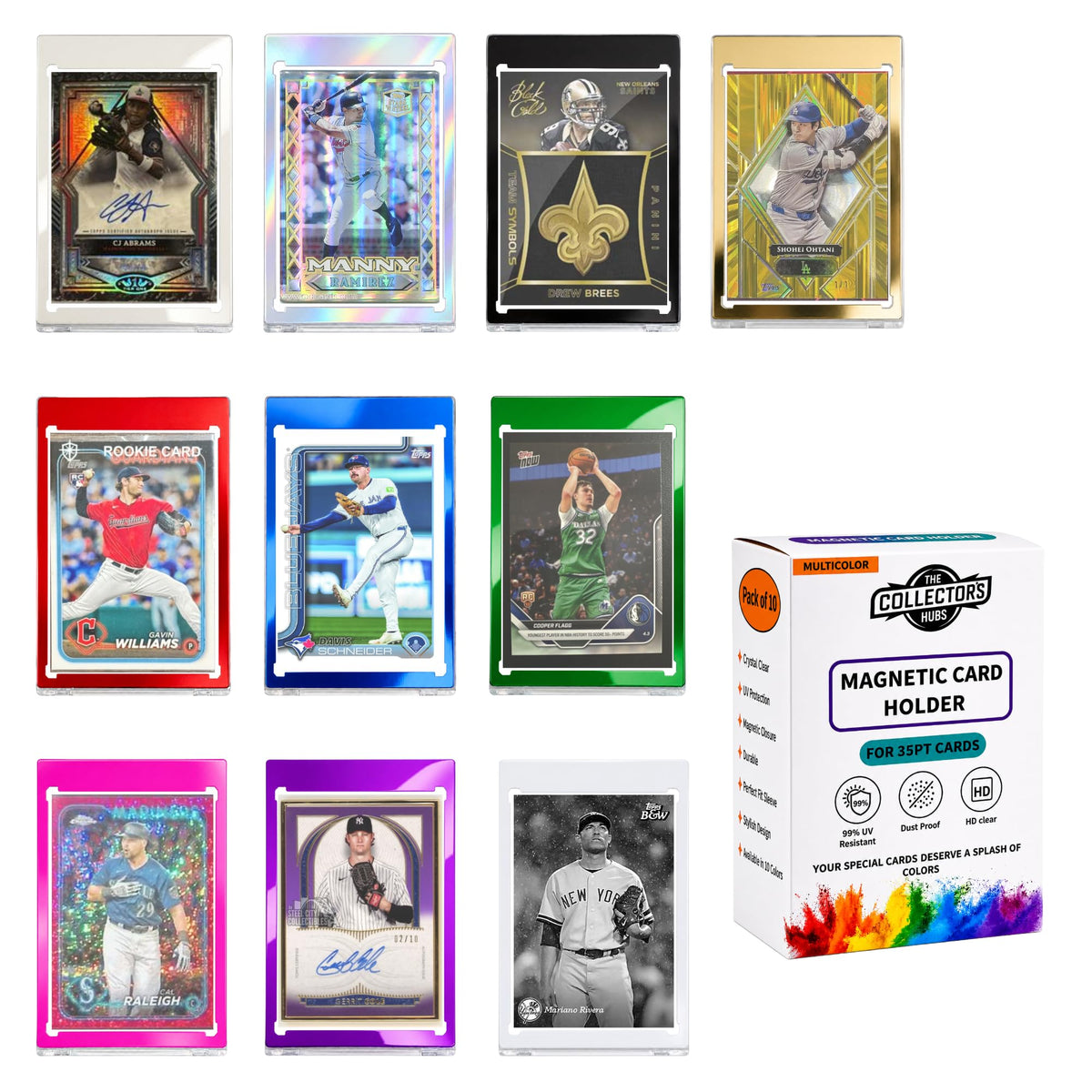 The Collector's Hubs 10CT magnetic card holder with glossy front for standout display.