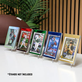 Flexible two-piece design fits standard 35pt cards plus perfect-fit sleeves.