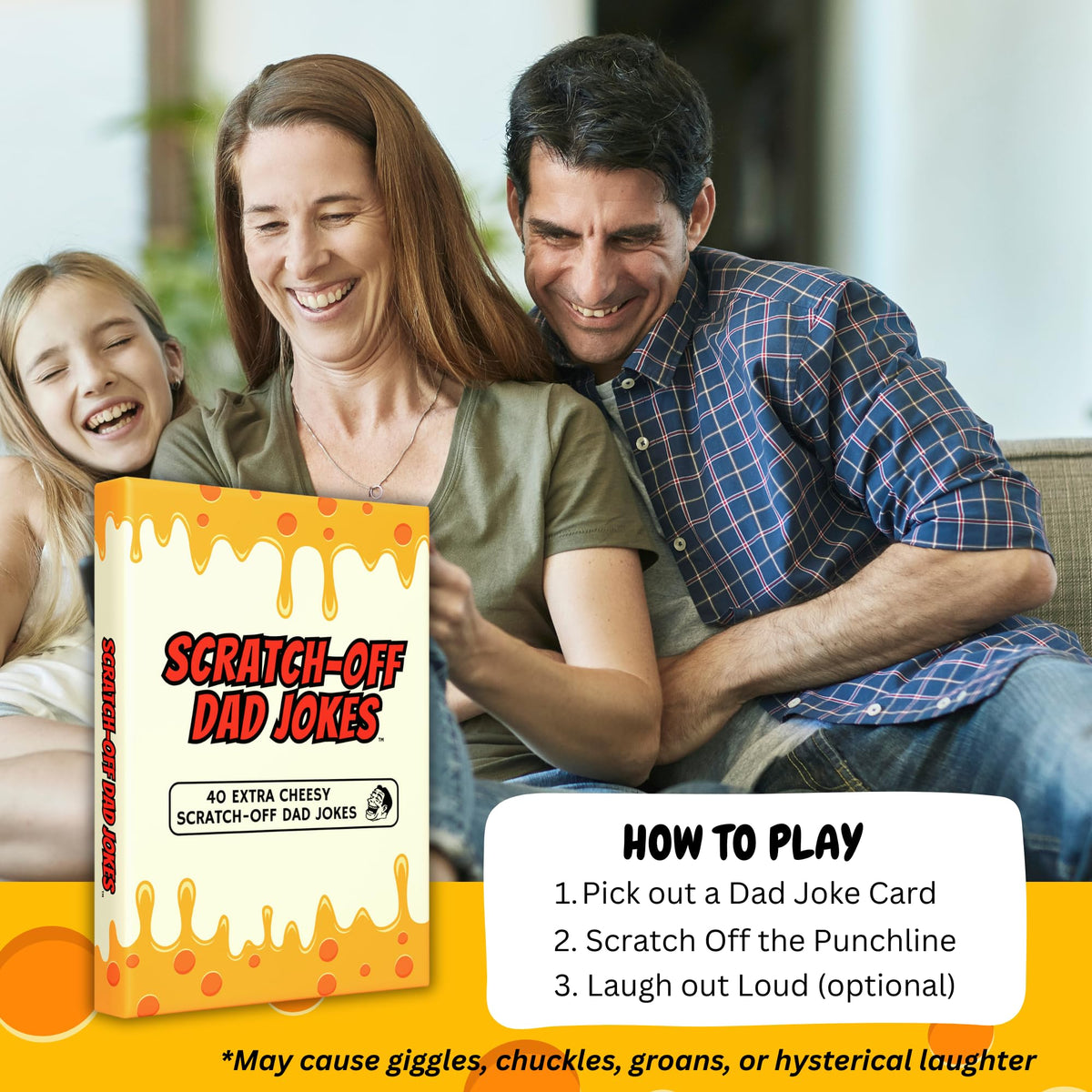 The Dad Joke 3000 family game night setup suggests quick, interactive fun.