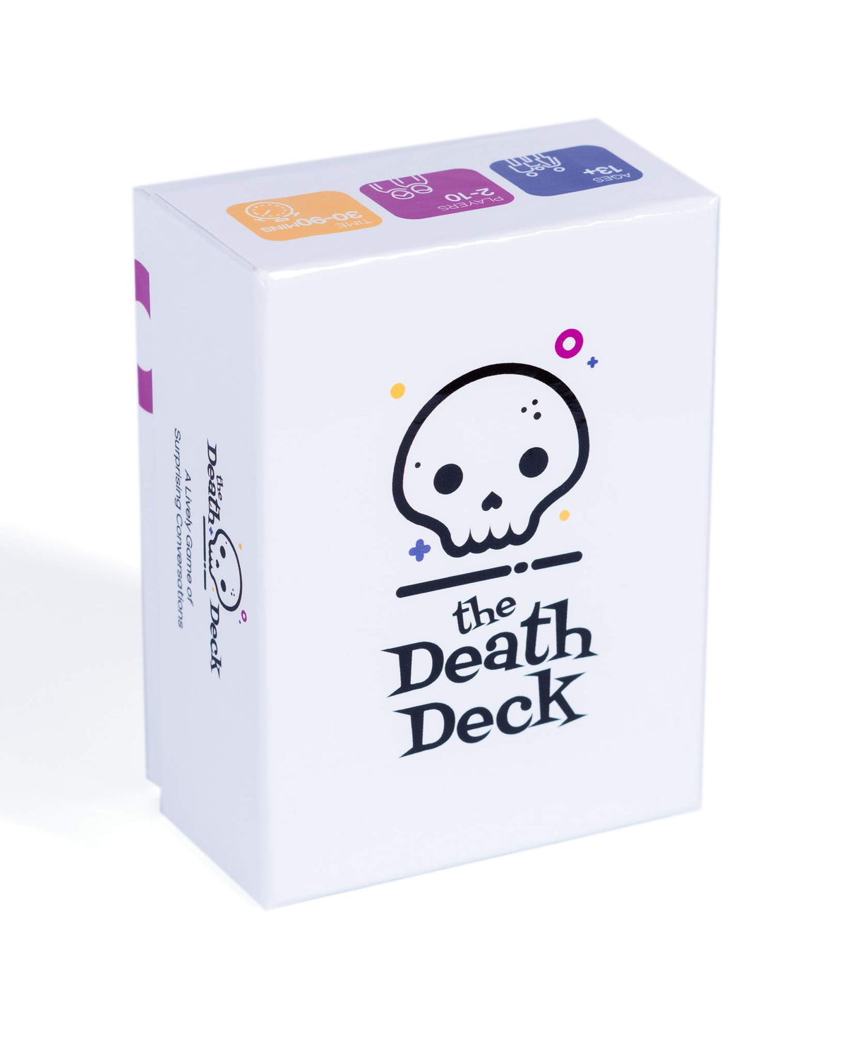 The Death Deck 112-question cards ready for a lively game night.
