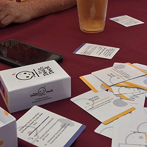 The Death Deck game setup showing cards and instructions.