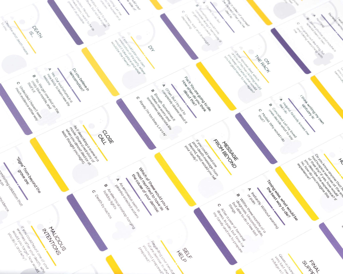 The Death Deck multiple-choice questions for quick insights.