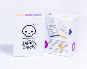 The Death Deck party game cards designed for group conversation.