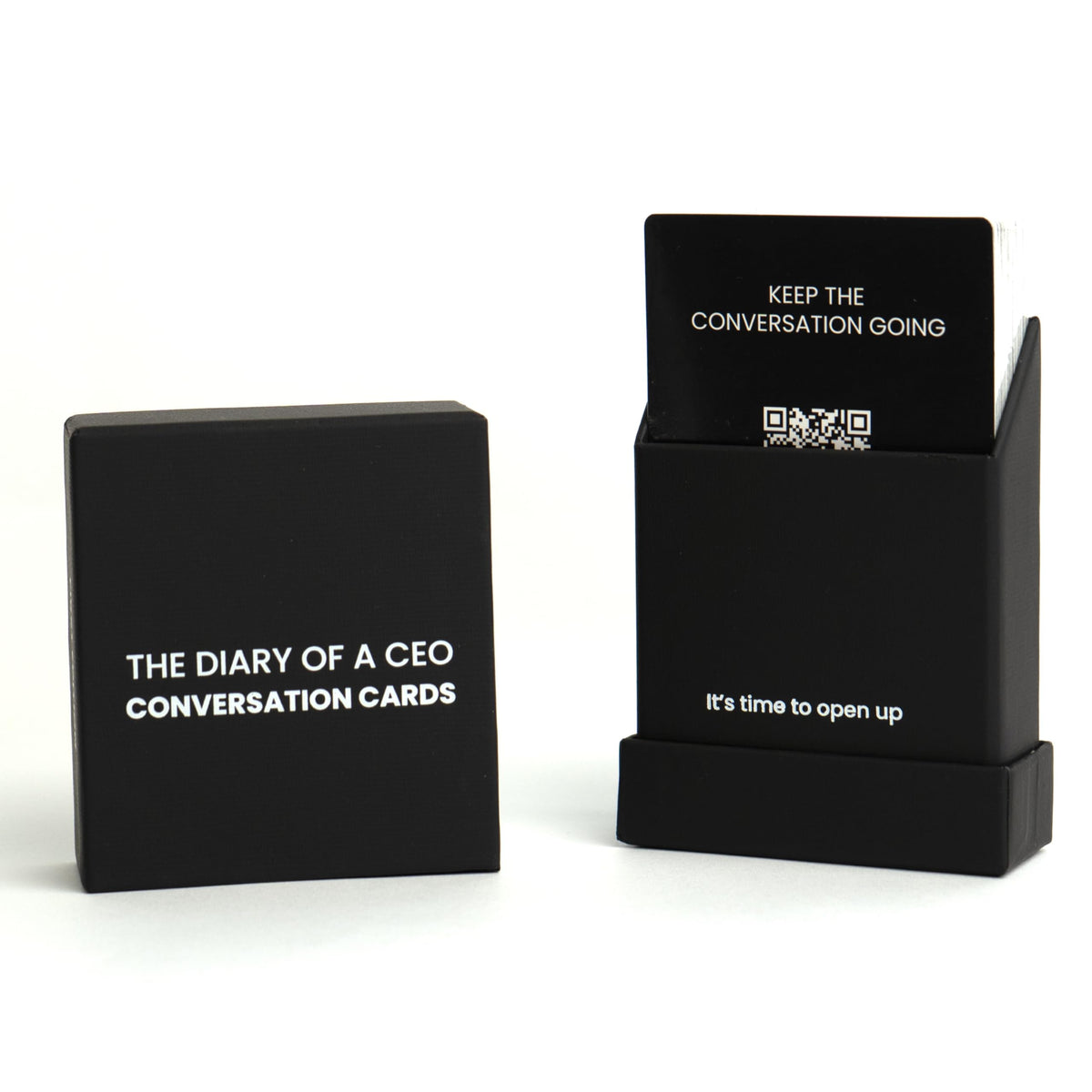 The Diary Of A CEO Conversation Cards front cover showing premium design