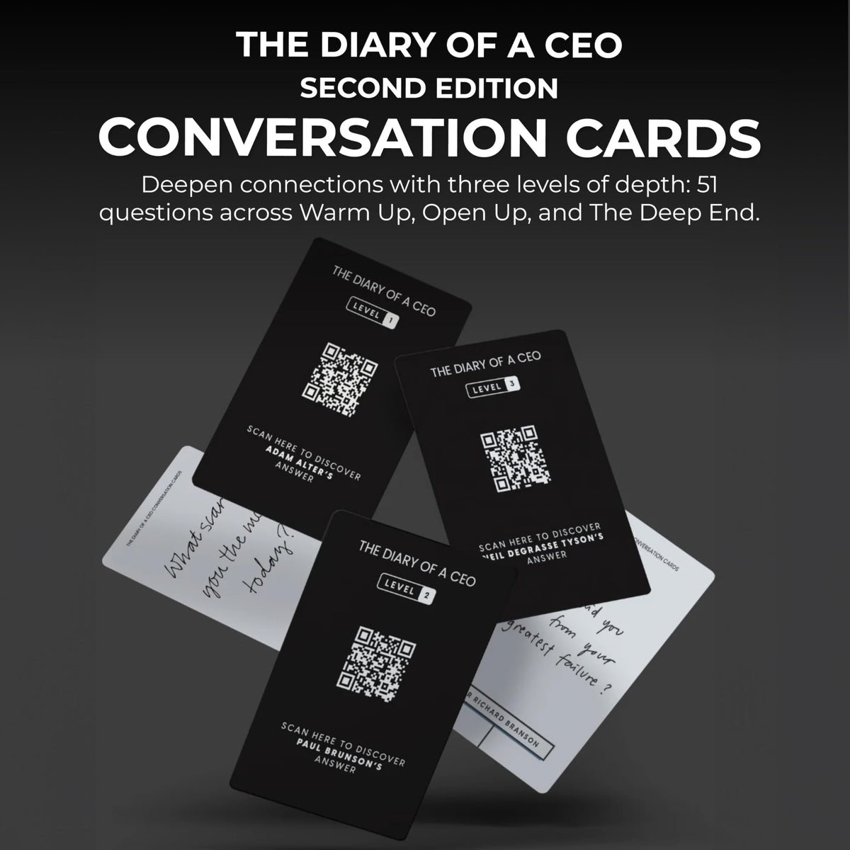 The Diary Of A CEO 2nd Edition level 1 warm up card preview for ice breakers