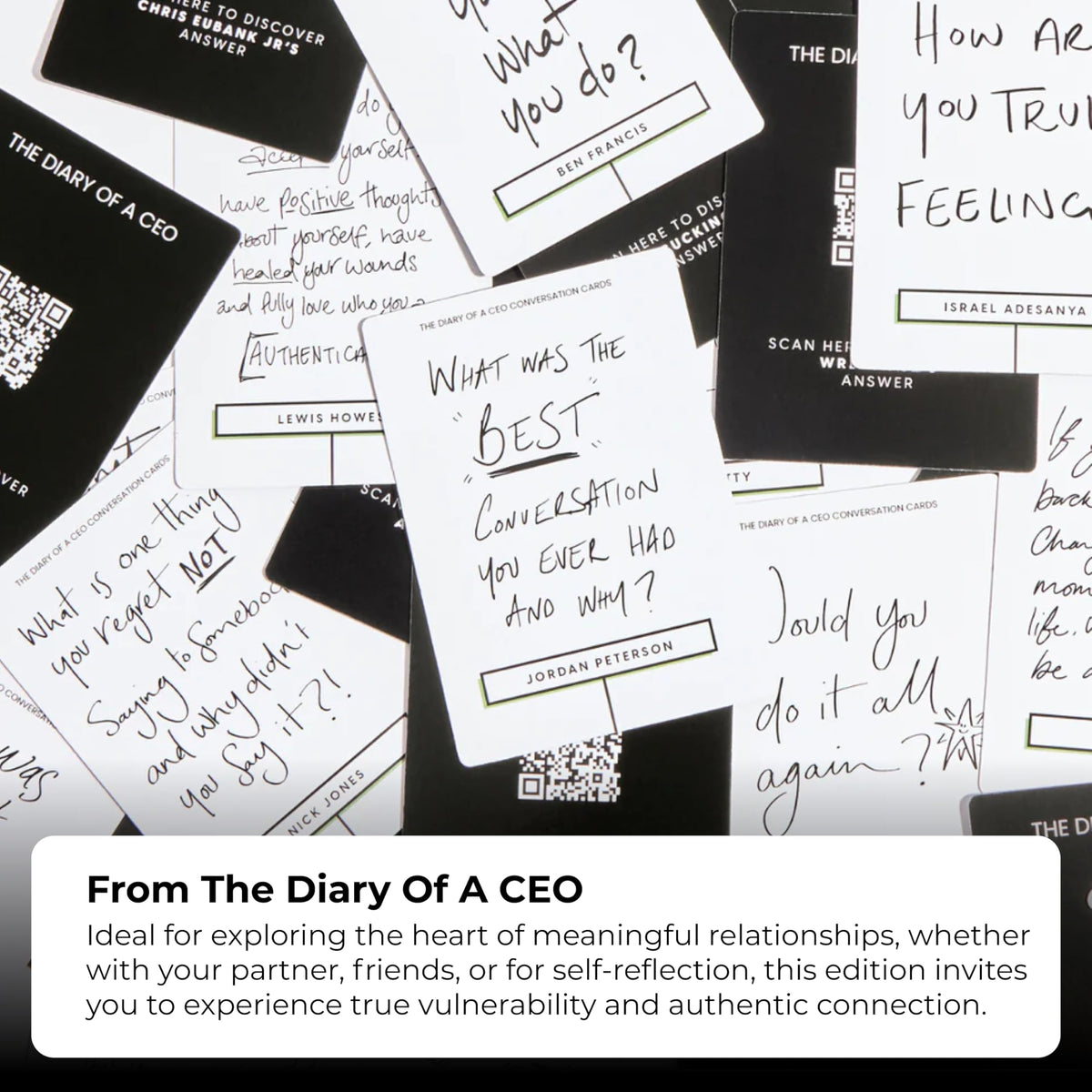 The Diary Of A CEO 2nd Edition level 2 open up cards encouraging deeper sharing