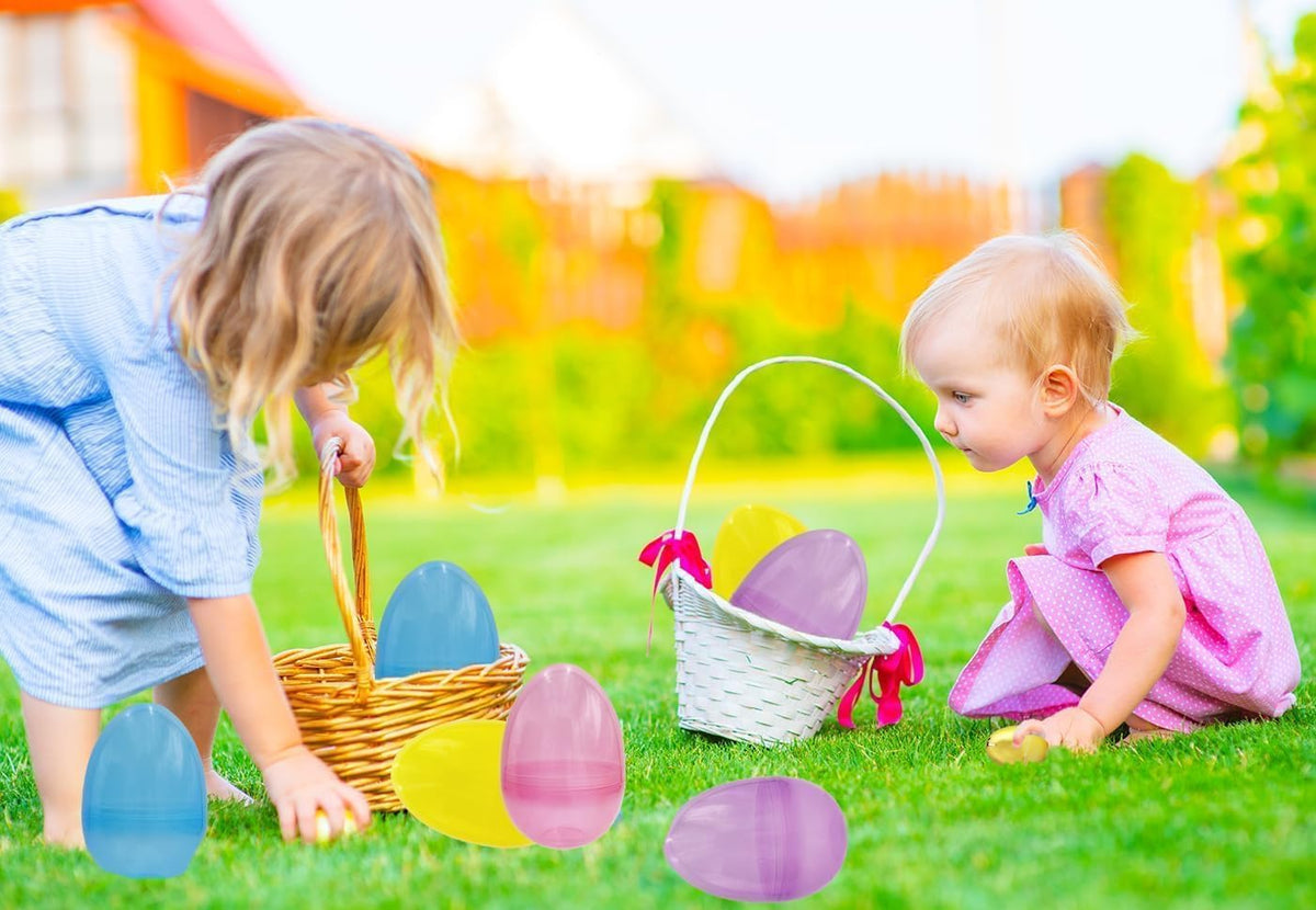 The Dreidel Company clear plastic Easter egg design showcases contents