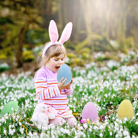 The Dreidel Company colorful bright plastic Easter eggs for filling with treats.