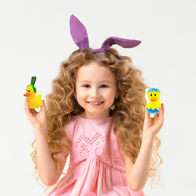 The Dreidel Company Easter ducks serve as party favors and gifts.