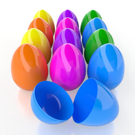 The Dreidel Company fillable eggs with halves detach for quick filling and cleaning.