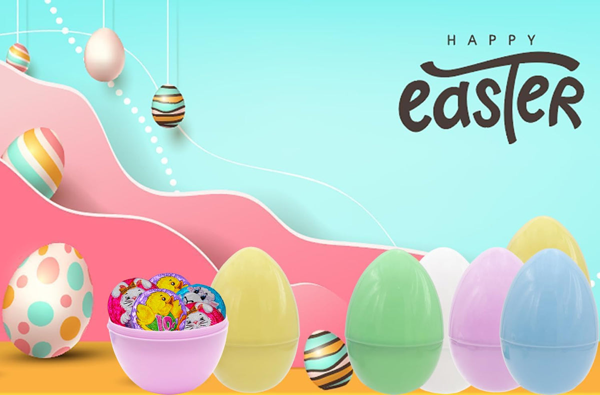 The Dreidel Company fillable eggs detach to reveal surprises for little ones.