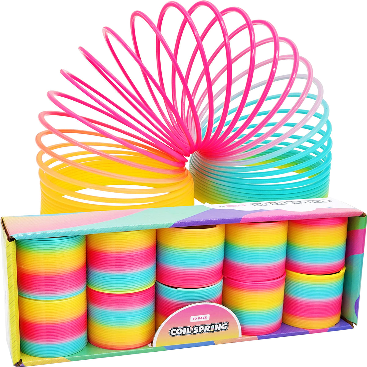 The Dreidel Company goody bag filler coil-spring adds color to celebrations.