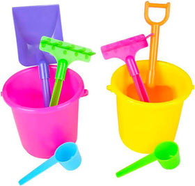 Ages 3+ label on The Dreidel Company mini beach playsets indicates kid-friendly design.