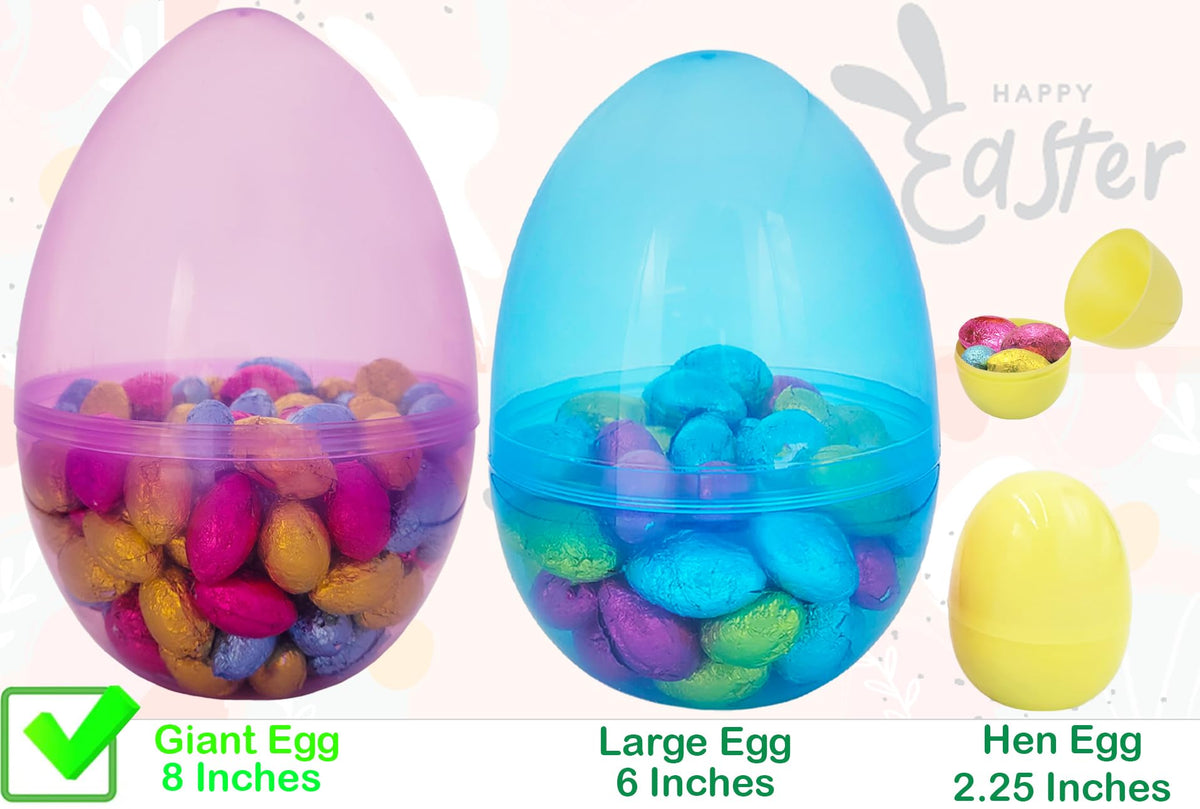 The Dreidel Company multicolor 8inch Easter eggs stand out in hunts