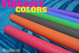The Dreidel Company assorted colors pool noodles ready as party favors.