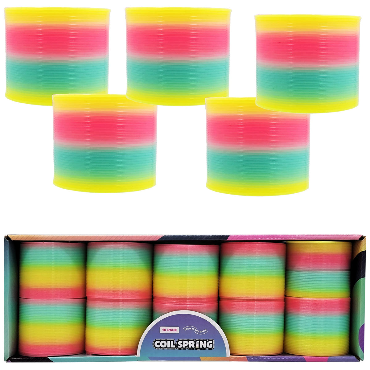 Durable plastic coil spring invites sharing among kids and families