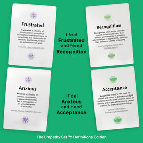 The Empathy Set Definitions Edition cards travel easily for on-the-go learning.