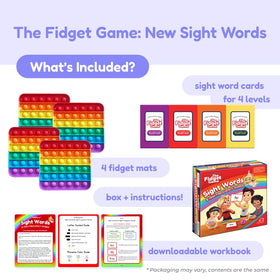 The Fidget Game grade-level card packets support Dolch word mastery and reading fluency.