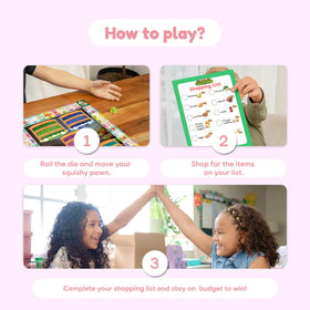 The Fidget Game shopping list and store map for guided real-life math.