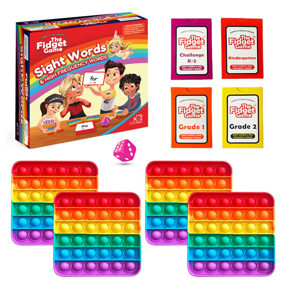 The Fidget Game sight words flashcards help kids recognize high-frequency words faster.