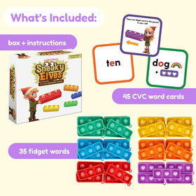 The Fidget Game Sneaky Elves CVC words help build word recognition through fun challenges.