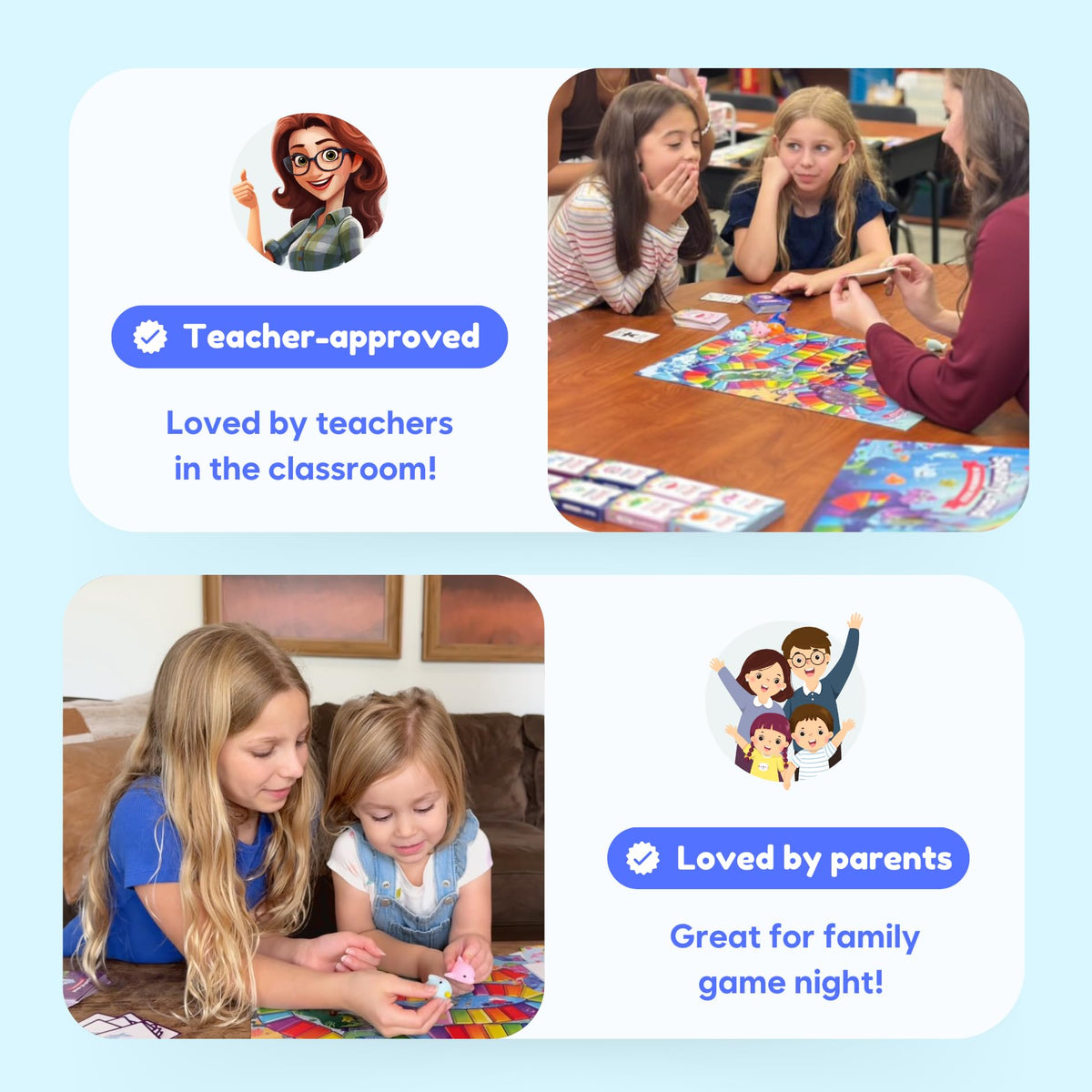 Multisensory setup with squishies and cards engages sight, sound, and touch.