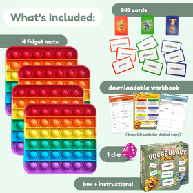 The Fourth Grade vocabulary card by The Fidget Game boosts reading discussion and writing prompts.