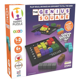 The Genius Square: blockers and color shapes in action, sharpening strategy and speed