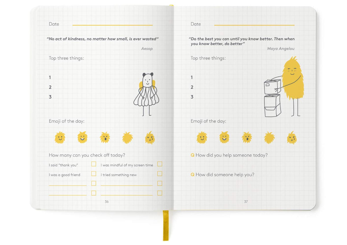 The HappyMe Journal classroom-use snapshot suggests a calm, reflective habit during the school day.