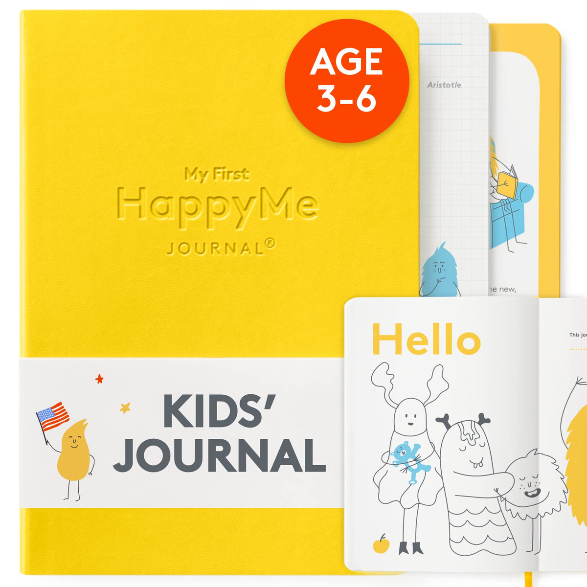 The HappyMe Journal cover inviting curious kids to start journaling.