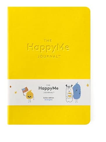 The HappyMe Journal pages open to prompts that spark reflection after school.
