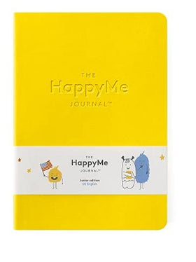 The HappyMe Journal pages open to prompts that spark reflection after school.