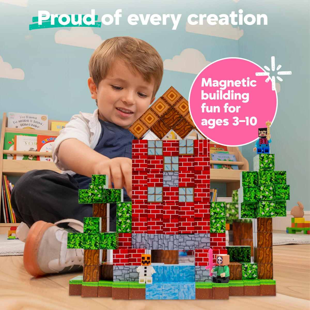 The Household Best THB STEM educational toy sparks curiosity through magnet-based construction