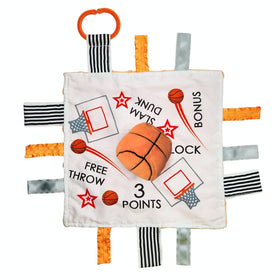 The Learning Lovey basketball-lovey-10x10 compact sensory comfort for on-the-go play