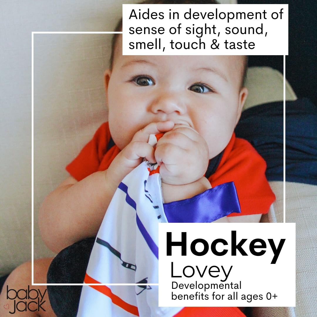 The Learning Lovey sensory blanket toy supports early learning of shapes and colors.