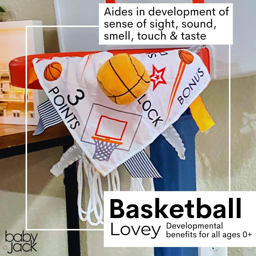 The Learning Lovey sewn-ribbon-safety highlights risk-free play with securely integrated ribbons