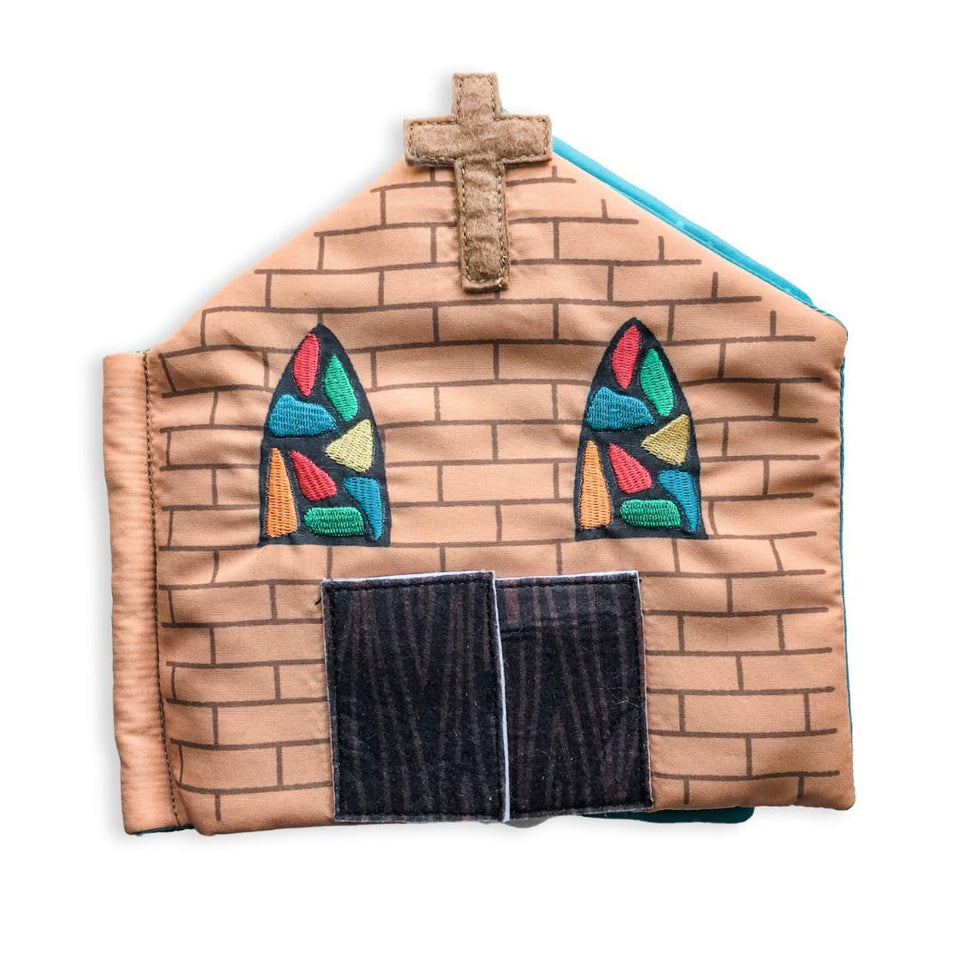 The Little Rose Shop Catholic Mass Quiet Book cover - kid-friendly design for engaging church moments.