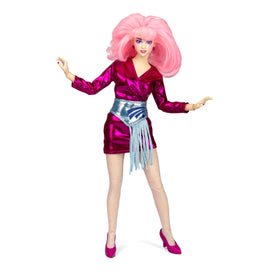 The Loyal Subjects Jem and The Holograms 12-inch doll in window box packaging for display and gifting.