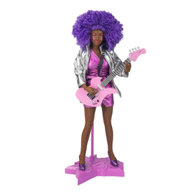 The Loyal Subjects Shana 12 fashion doll on stage for dynamic posing and interactive play